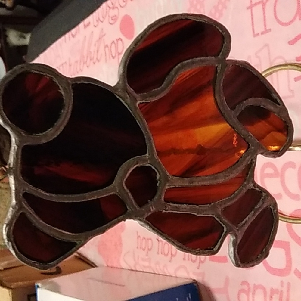 Stained Glass Teddy Bear Suncatcher